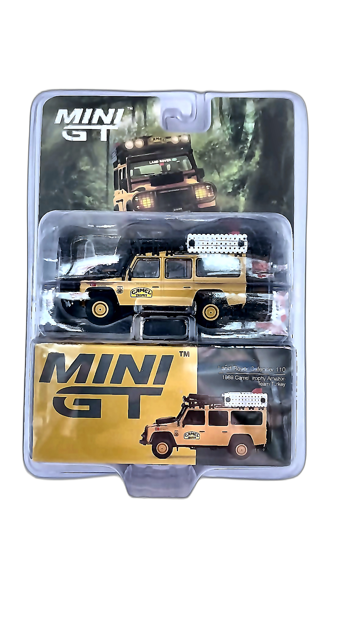 Mini GT — Land Rover Defender 110 (1989 Camel Trophy Amazon Team Turkey)