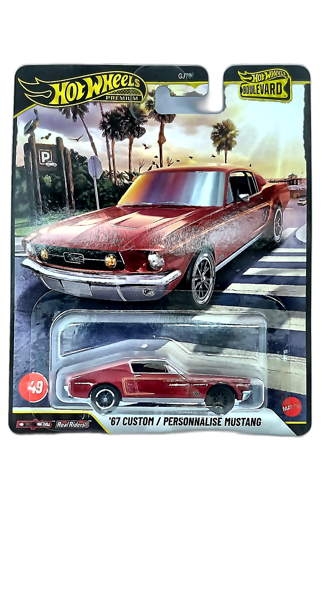 Hot Wheels Premium Boulevard #49 — '67 Custom Mustang (GJT68)