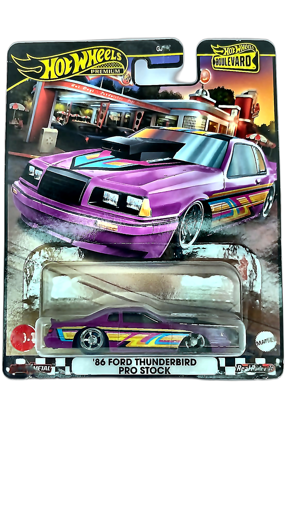 Hot Wheels Premium Boulevard #93 — '86 Ford Thunderbird Pro Stock (GJT68)