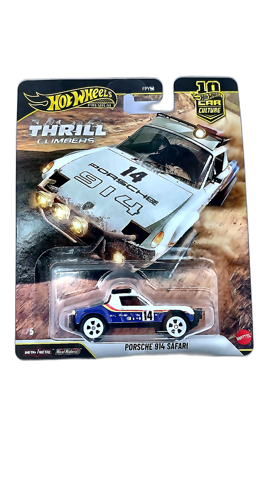 Hot Wheels Premium Car Culture Thrill Climbers 1/5 — Porsche 914 Safari (FPY86)