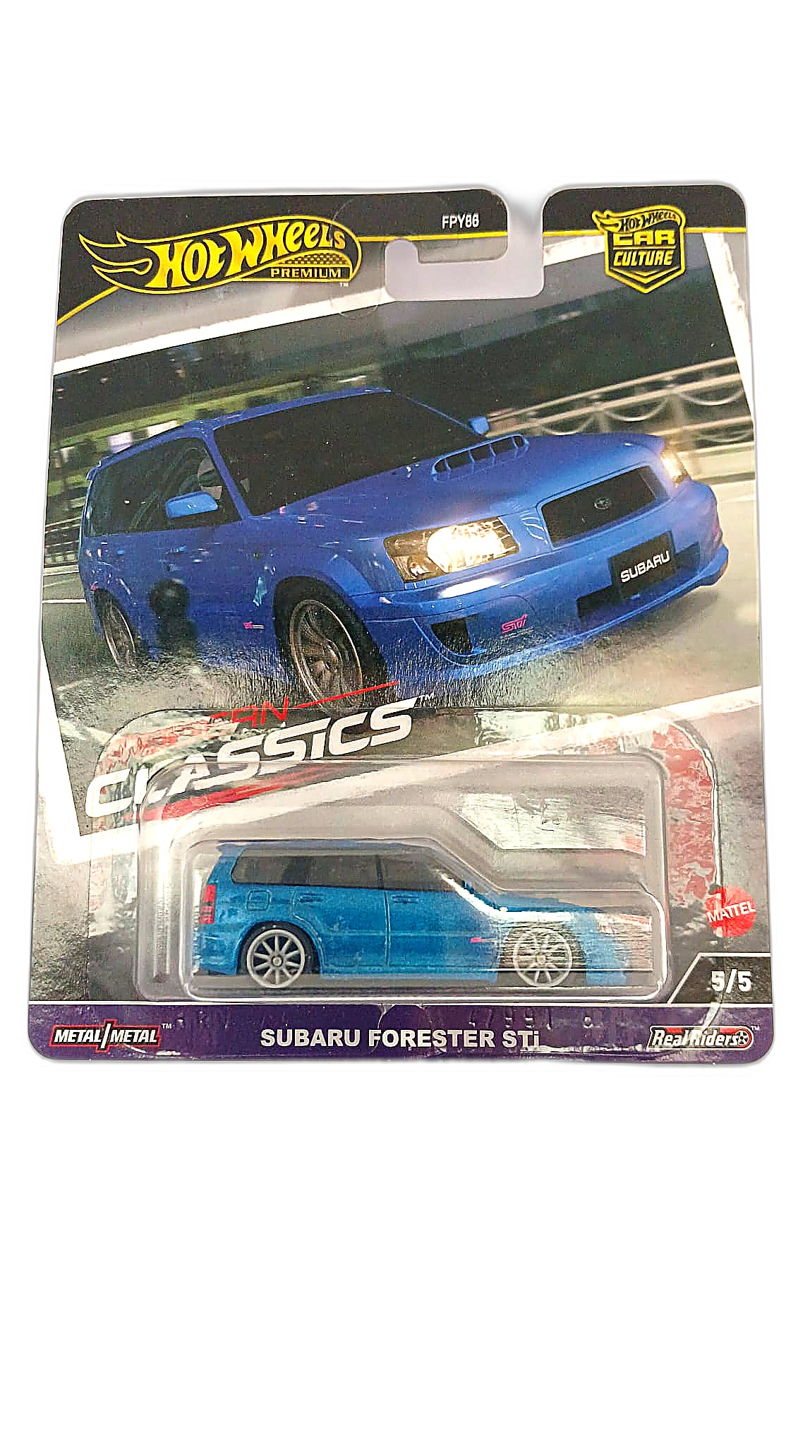 Hot Wheels Premium Car Culture Modern Classics 5/5 — Subaru Forester STI (FPY86) (Mavi)