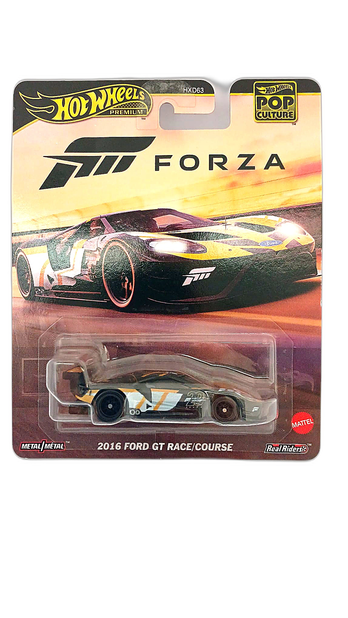 Hot Wheels Premium Pop Culture Forza — 2016 Ford GT Race/Course (HXD63)