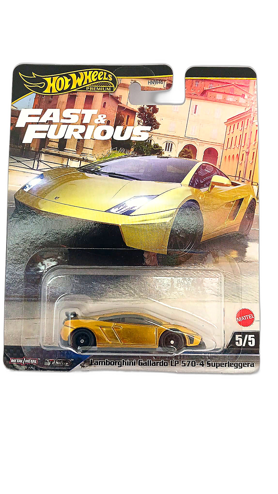 Hot Wheels Premium Fast & Furious 5/5 — Lamborghini Gallardo LP 570-4 Superleggera (HNW46)