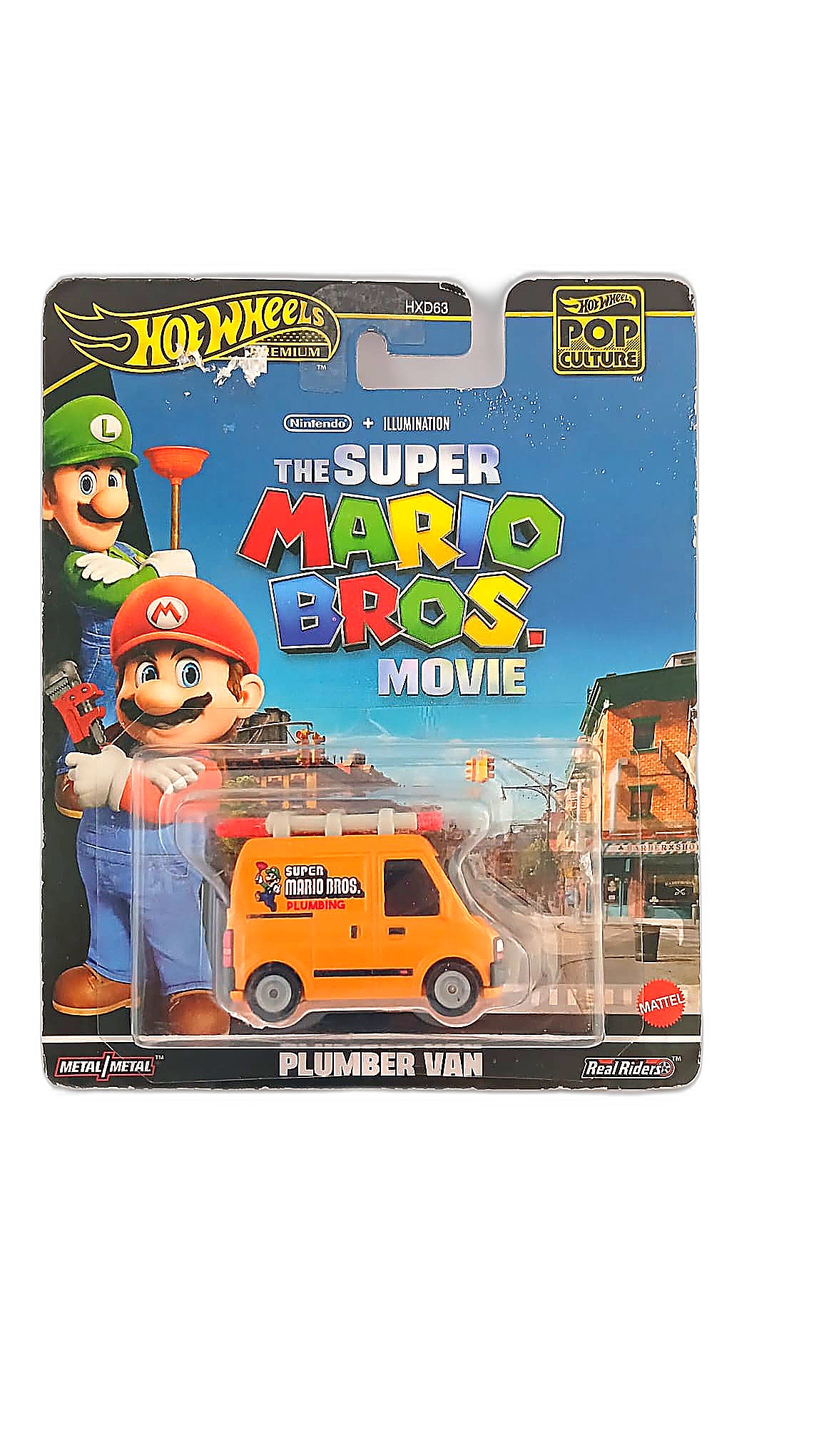 Hot Wheels Premium — Pop Culture (The Super Mario Bros. Movie) — Plumber Van (HXD63)