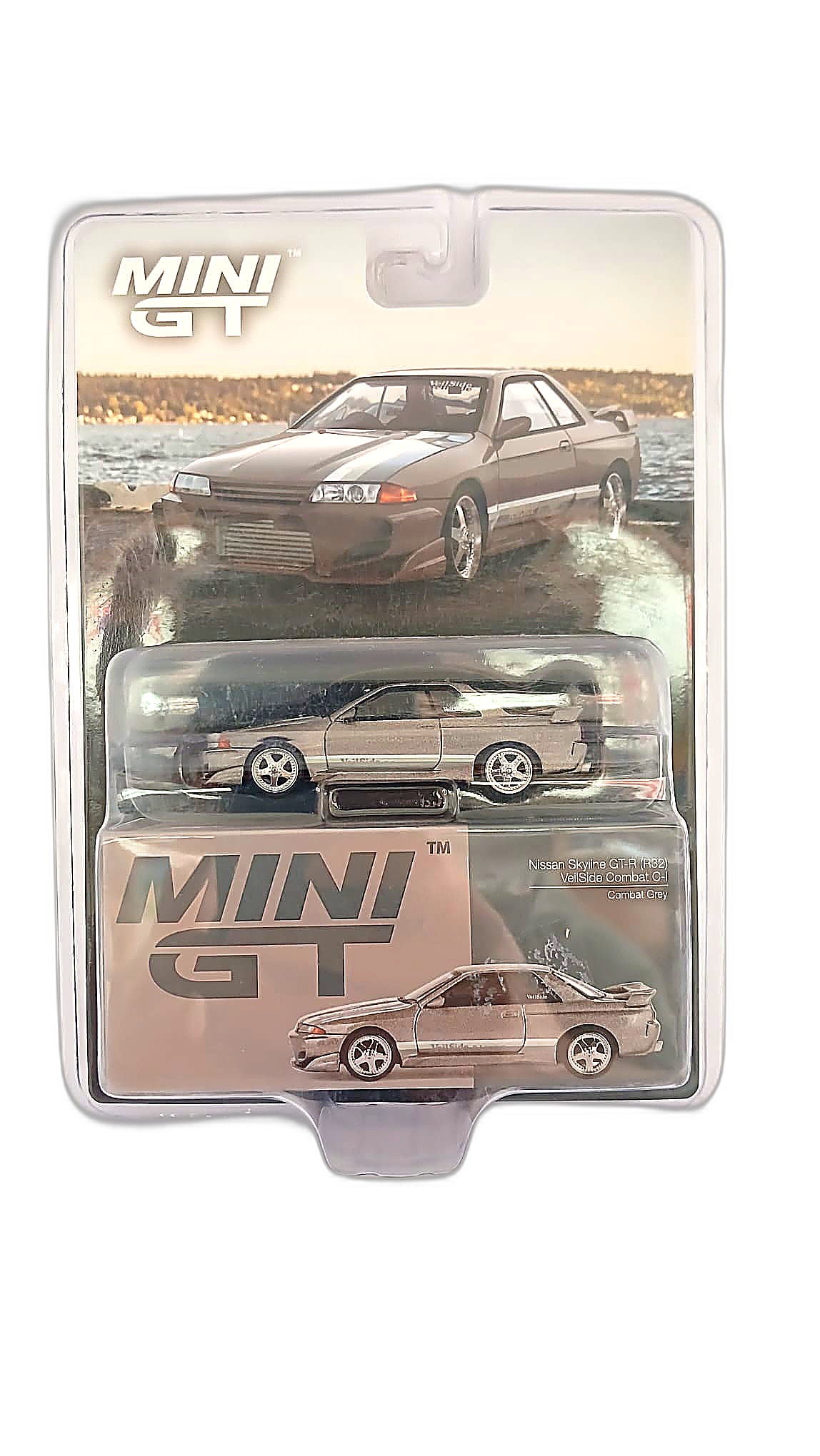 MINI GT — Nissan Skyline GT-R (R32) VeilSide Combat C-I (1/64 Ölçek, Combat Grey / Savaş Grisi)