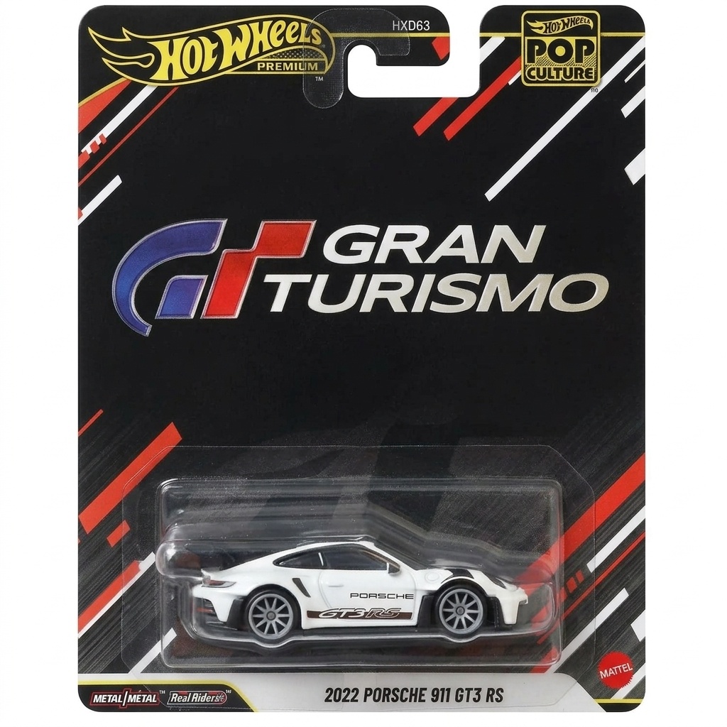 Hot Wheels Premium — 2022 Porsche 911 GT3 RS (Pop Culture / Gran Turismo, Ürün Kodu: HXD63)