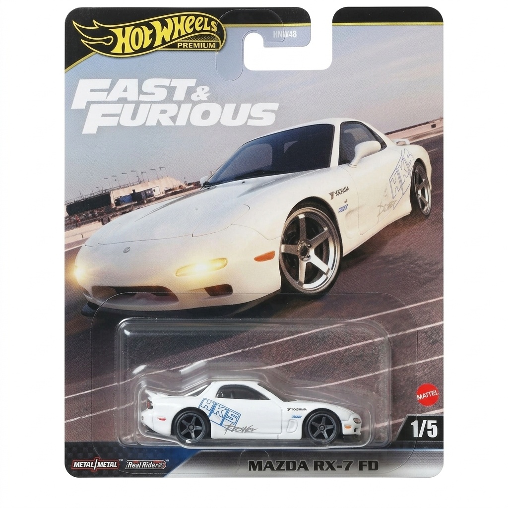 Hot Wheels Premium — Mazda RX-7 FD (Fast & Furious Premium Serisi 1/5, Ürün Kodu: HNW48)
